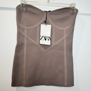 Zara Knit Bustier Tube Top
